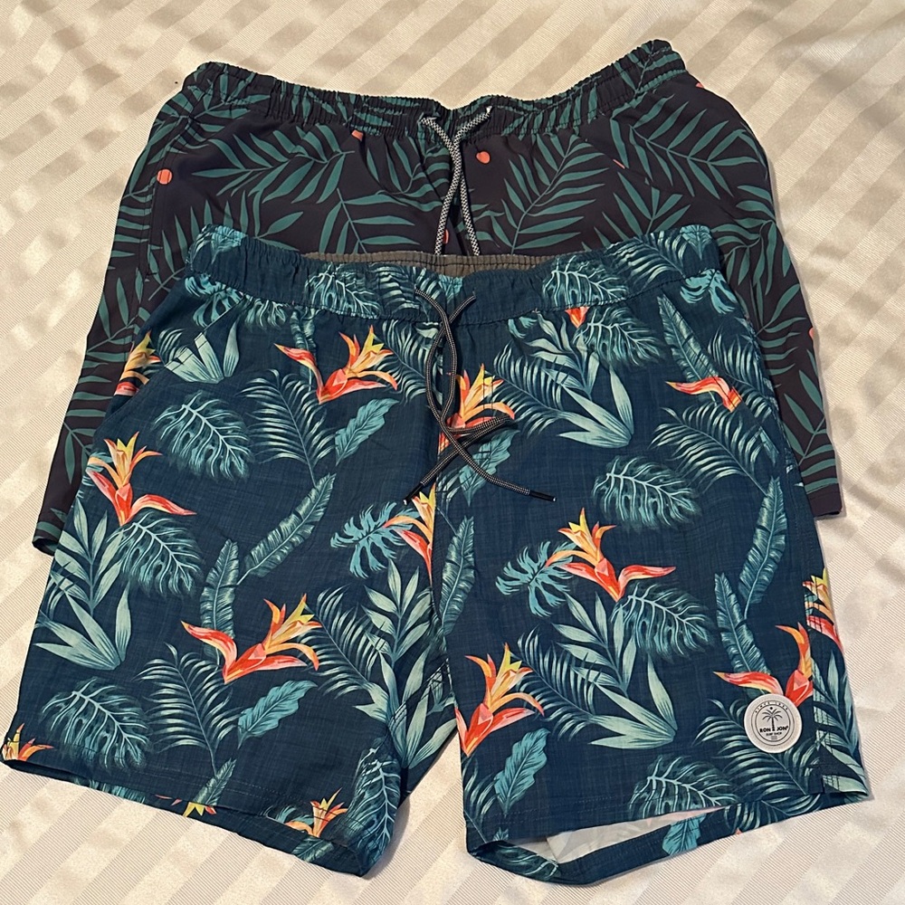 Ron Jon & Biwisy Men's Swim Trunks - Bundle of 2